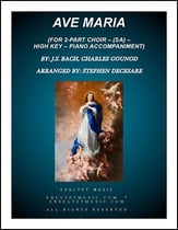 Ave Maria (SA) High Key with Piano SA choral sheet music cover